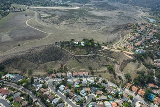 An aerial view of Byrdview reveals its perch on seven acres overlooking the valley below. 