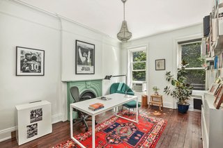 The full-floor master suite features an office which could easily convert to an additional bedroom.