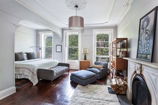 The master bedroom occupies the home's entire top floor. 