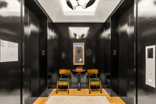The 36th-floor condo has a private elevator that opens to an elegant landing.