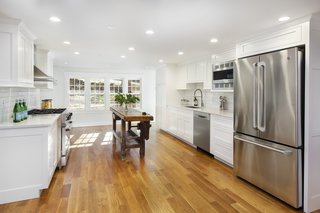 The bright, renovated kitchen. 