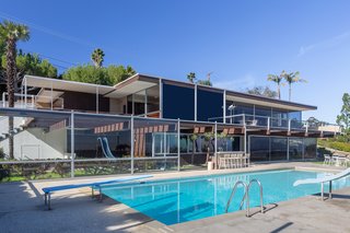 The pool area. 