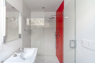 The lower-level bathroom. 