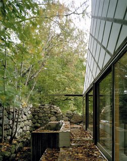 Wingårdh built a small outdoor pool that's perfect for a post-sauna dip.