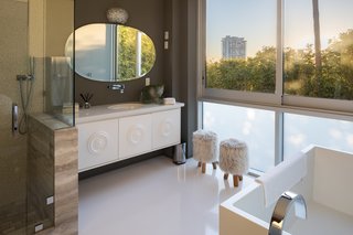 Even the bathrooms feature a view. 