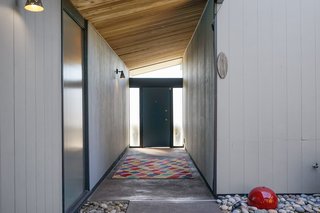 The entrance leads straight to the central atrium. 