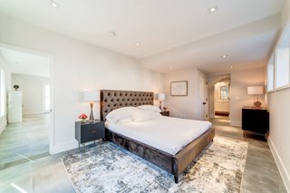 The lower-level bedroom suite has its own private entrance.