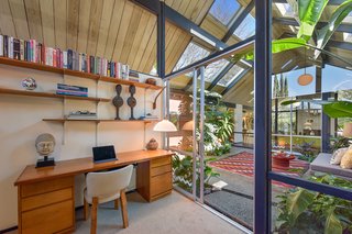 The space is flooded with natural light, and it seamlessly connects to the central atrium.