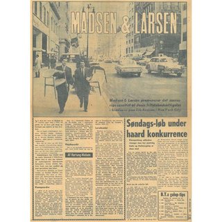 A Danish news article covering the duo's successful trip to New York City. Chase Manhattan Bank purchased 450 pieces of the chairs for its New York headquarters.