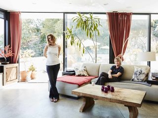 Hosting through Airbnb not only helped finance the couple's dream home, it inspires their design.