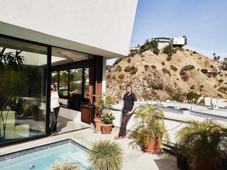 The couples's latest project is an outdoor living room, which will take full advantage of the south California climate.