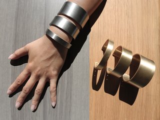 Principal Ron Radziner launched Marmol Radziner Jewelry in 2010, inspired by a strip of metal he had found on the beach and worn as a cuff. He approached the metal shop and requested a patina that matched the custom hardware of his home at the time.