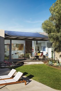 Specially developed by SunPower, the Maxeon® solar cell produces 55% more energy in the first year than conventional panels. The difference lies in the copper backing: unlike metal paste, which is commonly used, this material takes in more light and resists decay. Thick connectors flex to keep the cell intact through rough weather and drastic temperature swings. 
