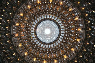 An oculus allows visitors to see the sky above.