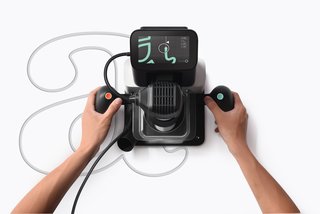 A compact cam mechanism allows the cutting tool to make minute adjustments while you steer Origin in the direction of the arrow on the screen. When you're within range, you can press the green button for the tool to automatically make the cut without your having to move it.