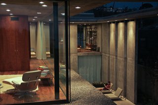 The upstairs bedrooms and office have views of the ocean and courtyard due to Window Walls by Western Window Systems. "They gave us leniency on the sizing of everything," says Matthew. "They'll make sure it works."
