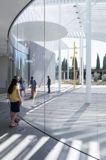"One element that captures the DNA of the building is the rain disk," says Idenburg. "It illustrates the possibility of the canopy becoming part of the infrastructure."