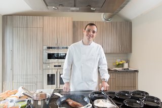 Monogram Modern Home Shows Some Southern Hospitality - Photo 1 of 8 - Chef Jon Liddell performed live cooking demonstrations that showcased the high-performing features of Monogram appliances.