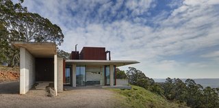 An Internationally Celebrated Home in the Australian Backcountry Asks $9M - Photo 1 of 13 - An entrance gallery along the residence's western elevation leads residents into a flowing open floor plan. Living spaces stretch towards views of Megalong Valley to the east.