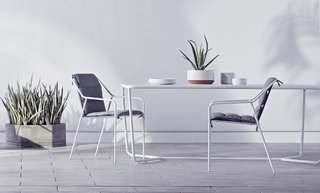 Citing the "execution and scope" of the outdoor seating collection, Dine names these pieces among his favorites. "I think that the guest will find them amazingly comfortable."