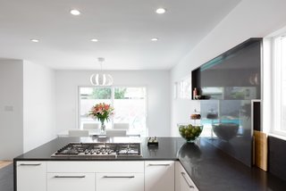 Often overlooked, the downdraft vent from Bosch is one of Brunn's favorite appliances. "It's a unique device," he says. "It can be hidden away when you don't use it. Instead of the fumes going throughout the space, this will actually bring the fumes back."