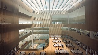 "A modern library is not only a place for the storage and lending of different materials, it is also a place to stay, a place for social interaction, and a place to be inspired and surprised," says partner Morten Schmidt.