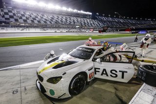 "You’re asleep at 4:30 in the morning, and someone wakes you up in the motorhome and says you need to be in pit lane," says driver Alexander Sims. "You rush up there, and there’s a yellow, and you get in sooner than expected. Now you’re doing 180 miles an hour when you were asleep 30 minutes before. So that’s the strange and difficult part of an endurance race—getting your mind ready to jump in." 