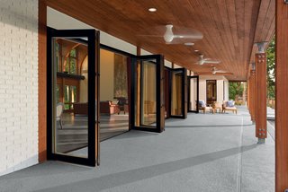 Marvin Ultimate Bi-Fold Doors are available in ample sizes and configurations with handsome, exclusive hardware finishes ranging from oil-rubbed bronze to antique brass. 