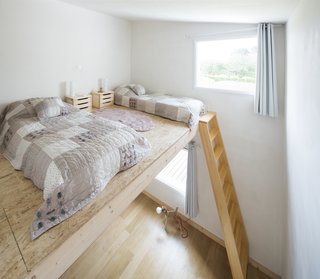 The children's room features a bunk space for friends to sleep over.