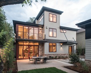 This "New Idea Home" employs Milgard Essence Series® Doors with a fiberglass exterior in Cinnamon and a wood interior.