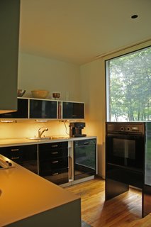 The original kitchen was designed by the Booths, and Robert renovated it in 2000, making it ergonomic for his wife Sirkka's shorter frame.