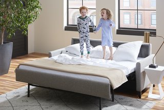 American Leather Breaks the Mold of Custom, High-End Furniture - Photo 1 of 6 - The Comfort Sleeper® is available in 15 different styles and an almost endless number of configurations, including sectionals. Choose from seven mattress sizes ranging from cot to king, three premium mattress options, and hundreds of upholstery choices including leather and performance fabrics by Crypton®, Sunbrella®, and Ultrasuede®. The Hannah Comfort Sleeper®, pictured above, has shapely wooden legs that mirror the slight curve of the inside arm, creating a soft, tailored look.