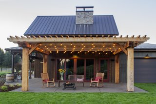 Naturally durable, redwood can be left to naturally weather. In rainy climates, the material will darken before turning a soft, driftwood gray.