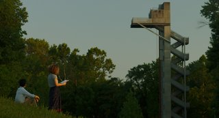 In the Indie Debut “Columbus,” Midcentury Architecture Stars Beside John Cho - Photo 4 of 7 - The Mill Race Park Observation Tower was designed by architect Stanley Saitowitz in 1990 to provide a bird's eye view of the city and its structures. 