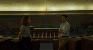 In the Indie Debut “Columbus,” Midcentury Architecture Stars Beside John Cho - Photo 7 of 7 - Jin and Casey discuss the "paradox of modernism and religion" inside Eero Saarinen's North Christian Church.