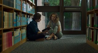 In the Indie Debut “Columbus,” Midcentury Architecture Stars Beside John Cho - Photo 2 of 7 - Casey (Haley Lu Richardson) and Gabe (Rory Culkin) work at the Cleo Rogers Memorial Library designed by I.M. Pei.