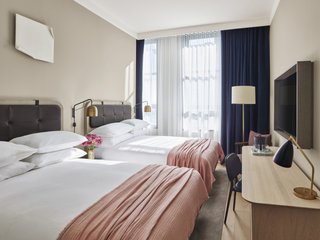The guest rooms, which look and feel more like an artist’s home than a traditional hotel, all have custom designed pieces by SPACE Copenhagen, from light fixtures to accent furniture.