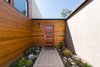 Modern home with Exterior, Wood Siding Material, House, Stucco Siding Material, and Ranch Building Type. Clear cedar wraps the corner at the approach, adding warmth, texture and visual interest to the entry. Photo 3 of A California Ranch Home, Reimagined