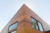 Modern home with Exterior, House, Ranch Building Type, Wood Siding Material, and Stucco Siding Material. Exterior cedar siding adds asymmetrical interest at the new angled roof at the front addition. Photo 6 of A California Ranch Home, Reimagined