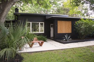 Don't forget to consider the backdrop that your plants will be seen against. In Rachel and Andrew's garden—the couple behind YIELD Design Co.—they created a modern contrast between the tropical plants and the new coat of black paint on the exterior.
