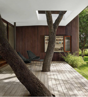 15 Brilliant Designs That Work Around Nature - Photo 2 of 15 - Mark Word Design incorporates trees directly into the deck and seating area at the Lakeview Residence in Austin, Texas.