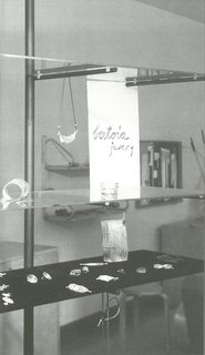 Making do: Harry Weese designed open shelving of floating glass and steel poles to display Bertoia jewelry in the early 1950s