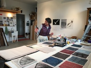 Marcia Weese in her studio in Carbondale, Colorado