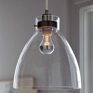 Inside the Modern Nantucket Home of an Architect - Photo 8 of 30 - West Elm Industrial Glass Pendant ($99)