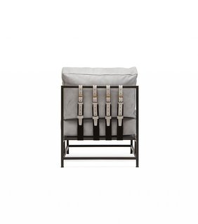 Stephen Kenn Stone Leather & Blackened Steel Frame Chair ($3200)