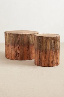 Anthropologie Reclaimed Wood Side Table