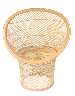 Chairish Rattan Peacock Accent Chair