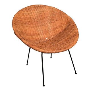Tour Lauren Conrad's Elegant, Light-Filled Home in the Pacific Palisades - Photo 10 of 23 - Chairish "Mid Century Wicker Hoop Chair", $250