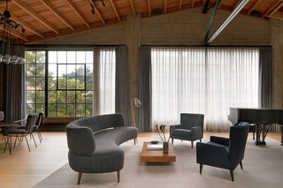 Both the architects and the homeowners credit Steven Volpe Design for the success of this project. "Steven is a wonderful interior designer," says the homeowner. "Every place he designs looks different. Each object is unique, and the fabrics are beautiful."