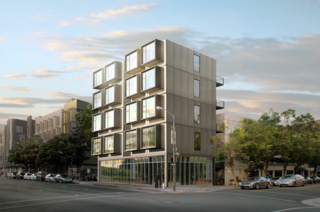 Can These Tiny, Modular Smart Homes Relieve the Demand For Affordable Housing? - Photo 4 of 8 - The Kasita can be purchased individually or placed in a community development with ground-floor retail as envisioned here.